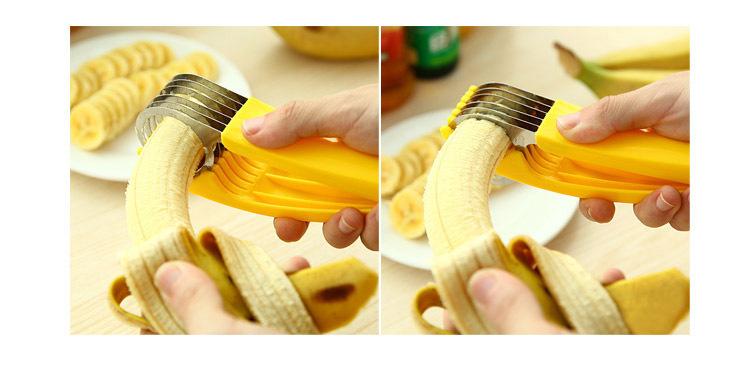**tv产品香蕉切片器 优质不锈钢 香蕉切割器 水果切片器